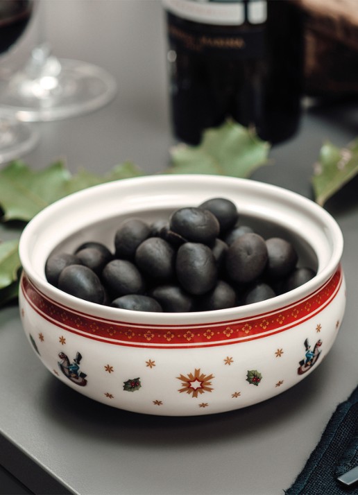 Villeroy & Boch Toy's Delight Kerst suikerpot 13 cm - voorkant 3 steenrood