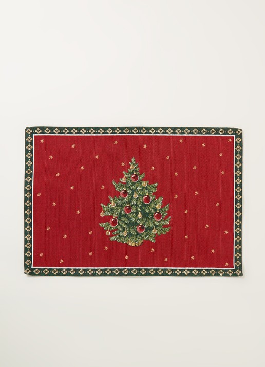 Villeroy & Boch Toy's Delight Kerstboom placemat 32 x 48 cm - voorkant 4 steenrood