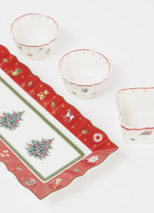 Villeroy & Boch Toy's Delight partyschaal set van 4 - detail 3 steenrood