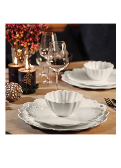 Villeroy & Boch Toy's Delight Royal Classic Kerst ontbijtbord 24 cm - detail gebroken wit