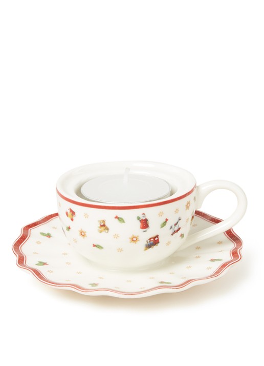Villeroy & Boch Toy's Delight waxinelichthouder 4 cm - voorkant gebroken wit