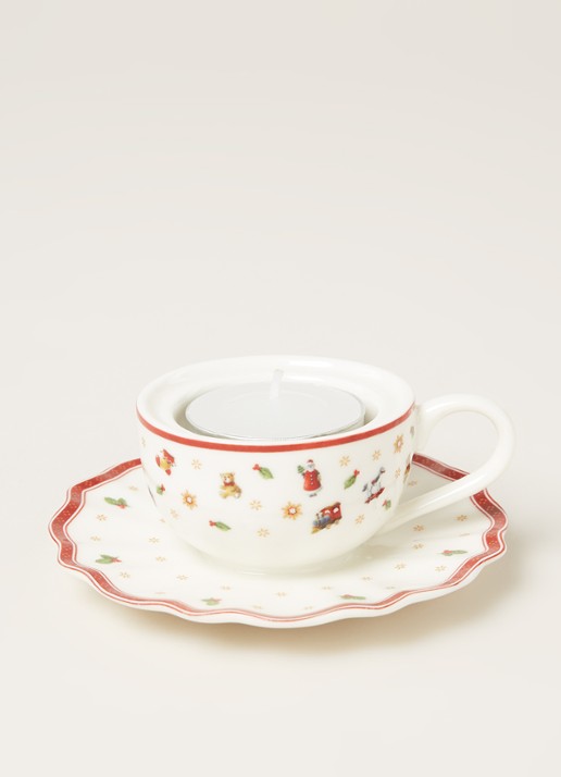 Villeroy & Boch Toy's Delight waxinelichthouder 4 cm - voorkant 2 gebroken wit