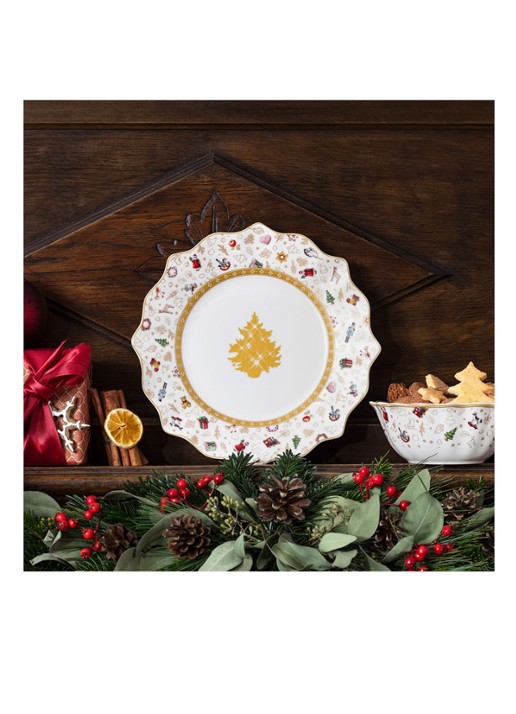 Villeroy & Boch Toys Delight kerst bord 24 cm - detail 4 gebroken wit