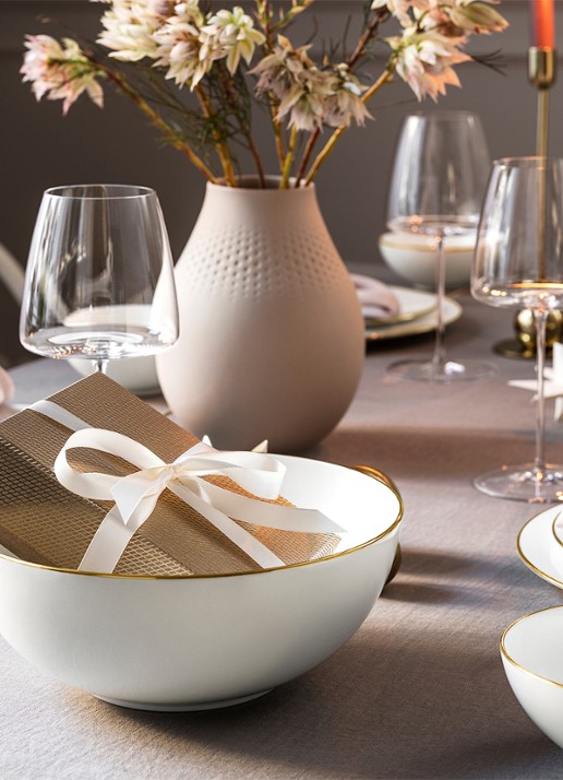 Villeroy & Boch Umnut Gold kom 23 cm - achterkant gebroken wit