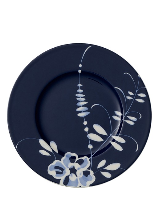 Villeroy & Boch Vieux Luxembourg Brindille ontbijtbord 22 cm - voorkant 4 donkerblauw