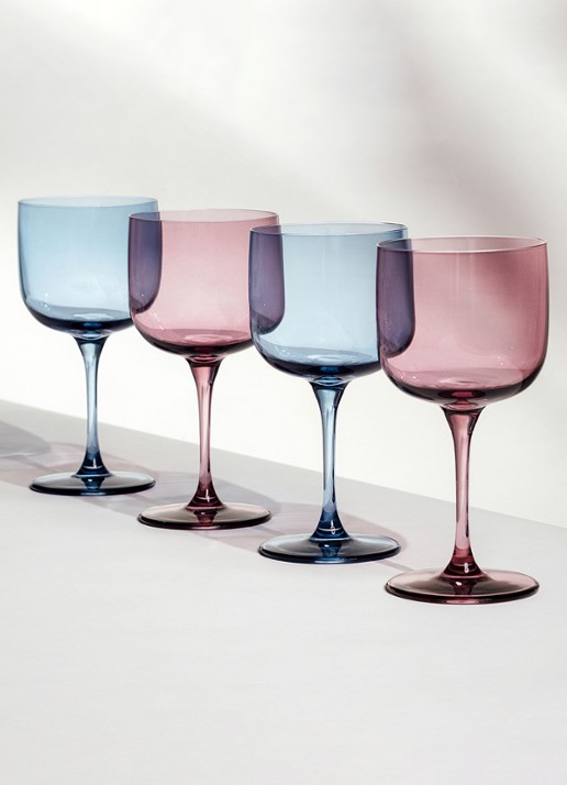 Villeroy & Boch Weinkelch, Set 2 tlg. 8,5x17cm - voorkant 2 roze