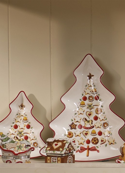 Villeroy & Boch Winter Bakery Delight Kerst partyschaal 17 cm - detail 2 gebroken wit