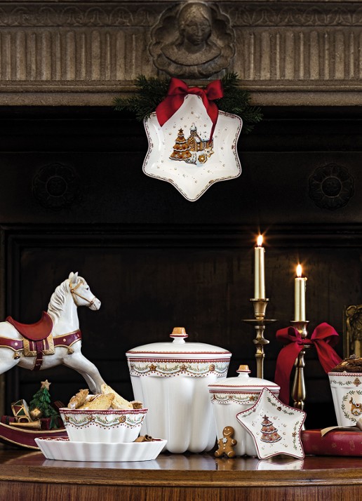 Villeroy & Boch Winter Bakery Delight Kerst partyschaal 24 cm - achterkant gebroken wit