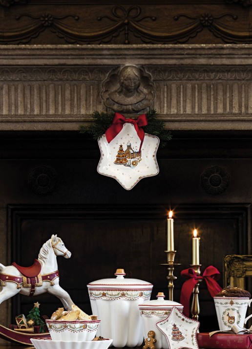 Villeroy & Boch Winter Bakery Delight Kerst partyschaal 24 cm - detail 3 gebroken wit