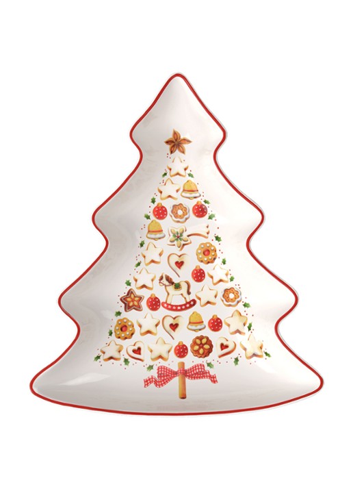 Villeroy & Boch Winter Bakery Delight Kerst partyschaal 26,5 cm - voorkant 3 gebroken wit