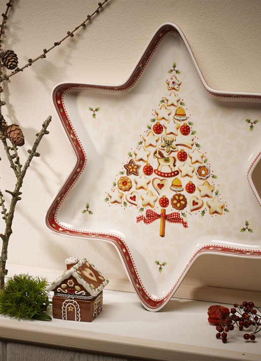 Villeroy & Boch Winter Bakery Delight Kerst partyschaal 37 cm - achterkant gebroken wit