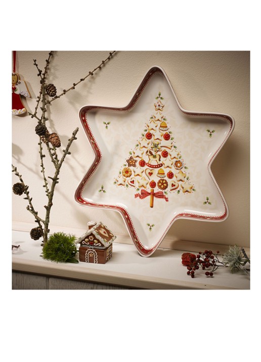 Villeroy & Boch Winter Bakery Delight Kerst partyschaal 37 cm - detail 4 gebroken wit