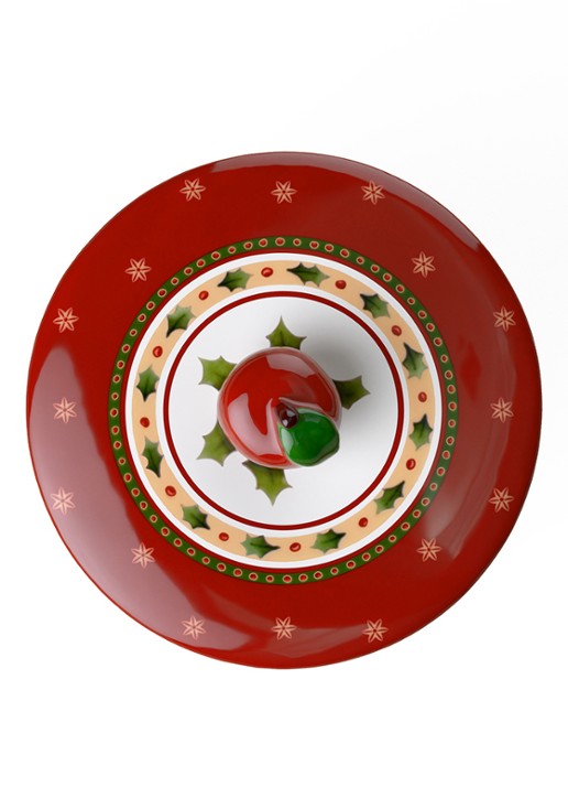 Villeroy & Boch Winter Bakery Delight Kerst snoeppot 11 cm - voorkant 7 steenrood