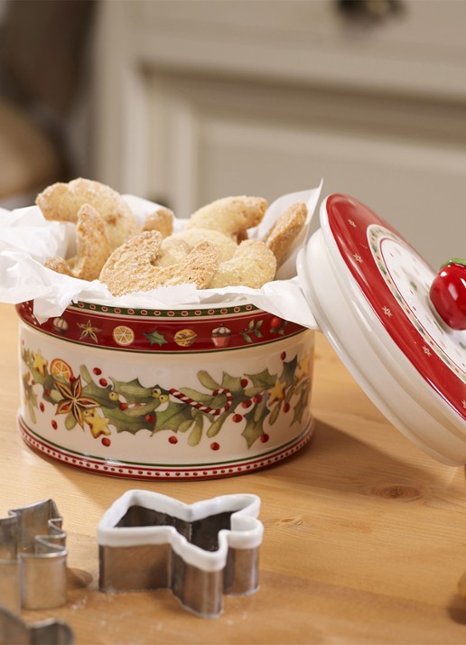 Villeroy & Boch Winter Bakery Delight Kerst snoeppot 13,5 cm - detail 4 steenrood