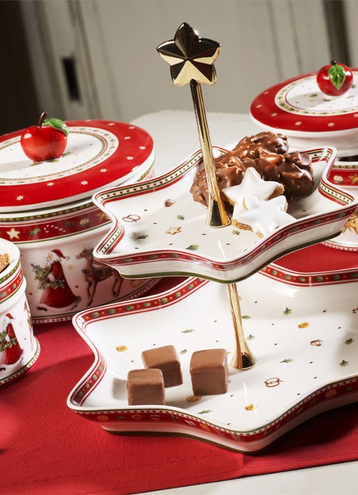 Villeroy & Boch Winter Bakery Delight Kerst snoeppot 17 cm - detail 4 steenrood