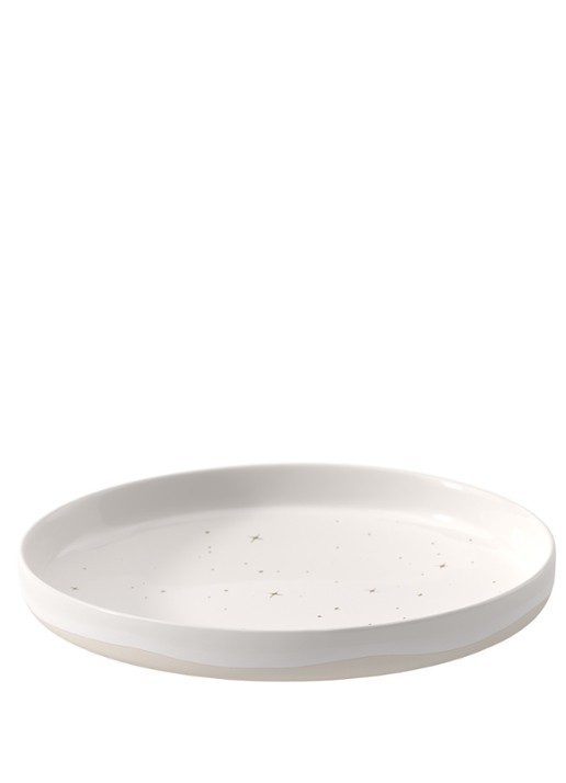 Villeroy & Boch Winter Glow Dessert schaal 17 cm - voorkant 2 gebroken wit