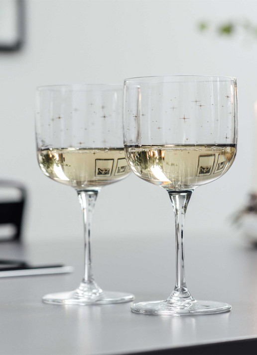 Villeroy & Boch Winter Glow witte wijnglas 27 cl set van 2 - detail 3 lichtgrijs