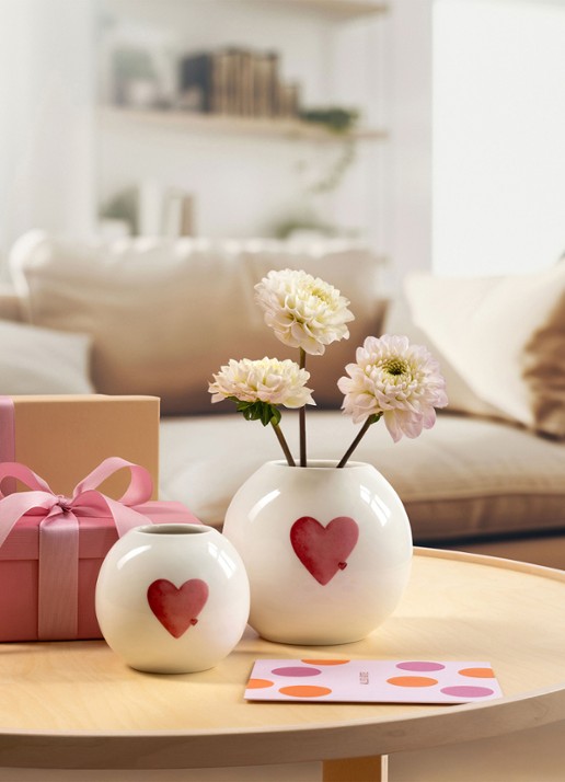 Villeroy & Boch With Love vaas 13 cm - achterkant 3 wit