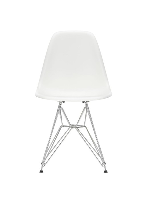 Vitra Eames DSR stoel met verchroomd onderstel