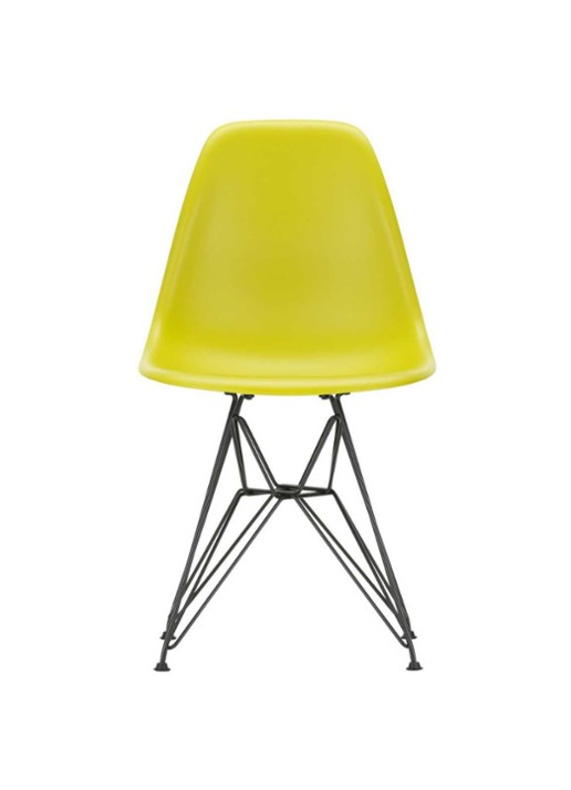 Vitra Eames DSR stoel zwart gepoedercoat onderstel