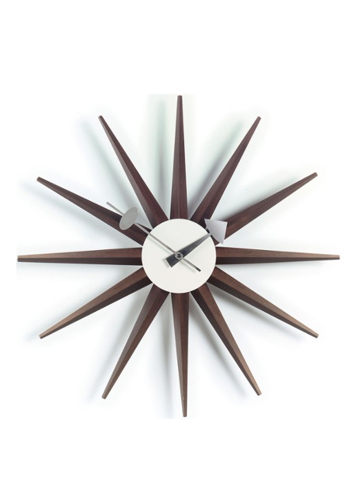 Vitra Sunburst Clock klok Ø47 cm - voorkant bruin