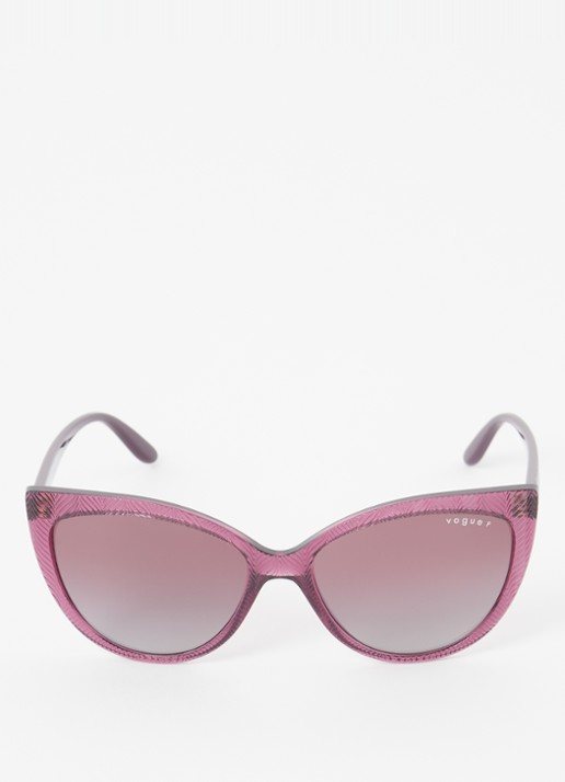 Vogue Cat Eye zonnebril gepolariseerd VO5484S - detail roze