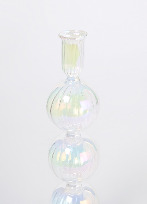 Vondels 3 Bubbles kandelaar 29 cm - voorkant 2 transparant