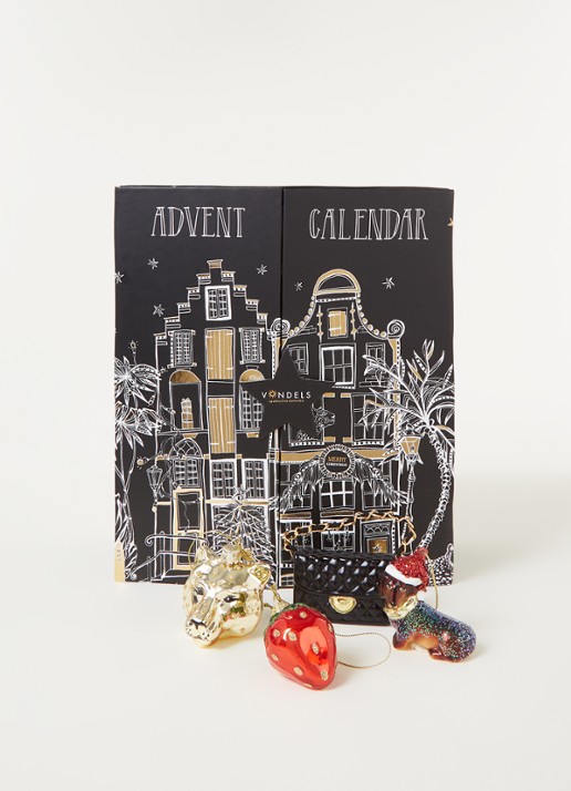 Vondels Adventskalender met kersthangers - 9 dagen - voorkant multicolor