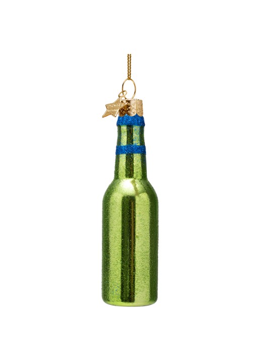 Vondels Alcohol Vrij Bier kersthanger 12,5 cm - achterkant groen