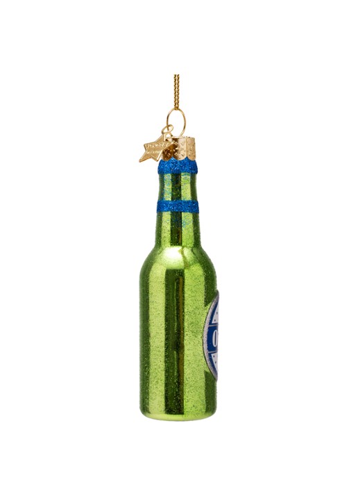 Vondels Alcohol Vrij Bier kersthanger 12,5 cm - detail 2 groen