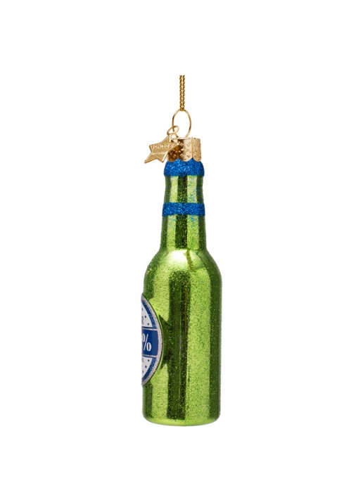 Vondels Alcohol Vrij Bier kersthanger 12,5 cm - voorkant 4 groen