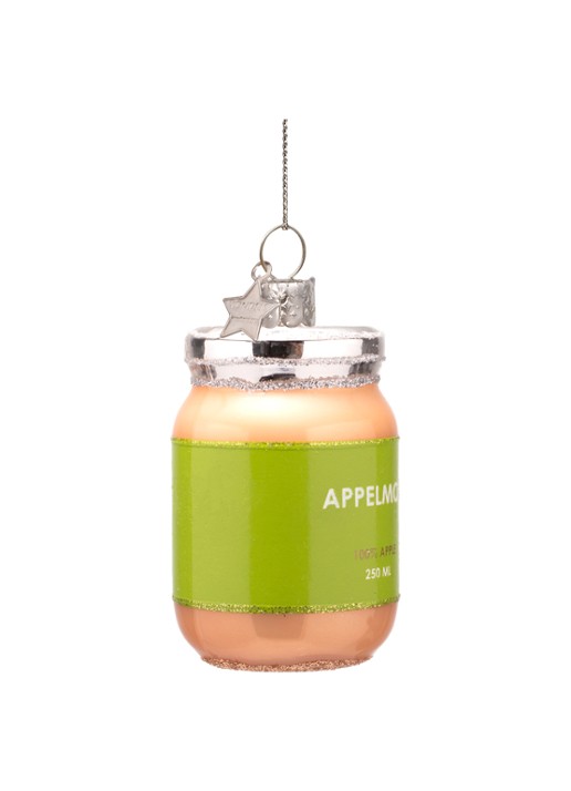 Vondels Appelmoes kersthanger 7,5 cm - detail groen