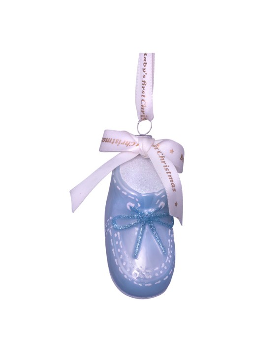 Vondels Baby's Eerste Kerstschoentje kersthanger 6 cm
