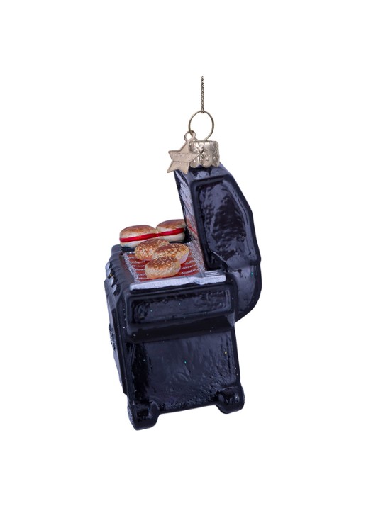Vondels Barbecue kersthanger 8,5 cm - detail zwart