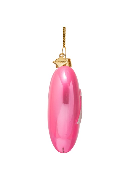 Vondels Barbie Hart Logo kersthanger 7,5 cm - detail 4 roze