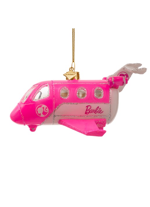 Vondels Barbie Jet kersthanger 5 cm - detail roze