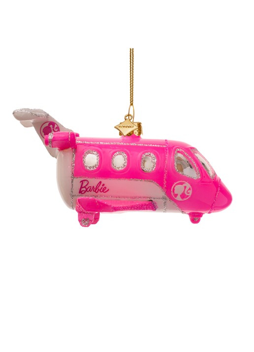 Vondels Barbie Jet kersthanger 5 cm - voorkant 3 roze