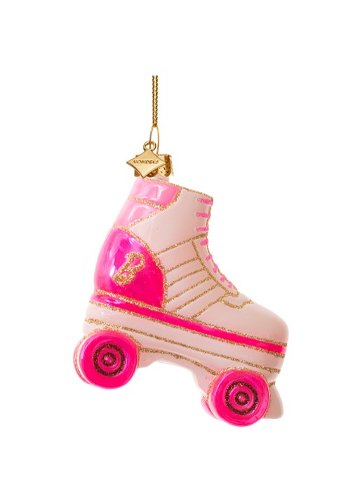 Vondels Barbie rolschaats kersthanger 8 cm - voorkant 3 wit