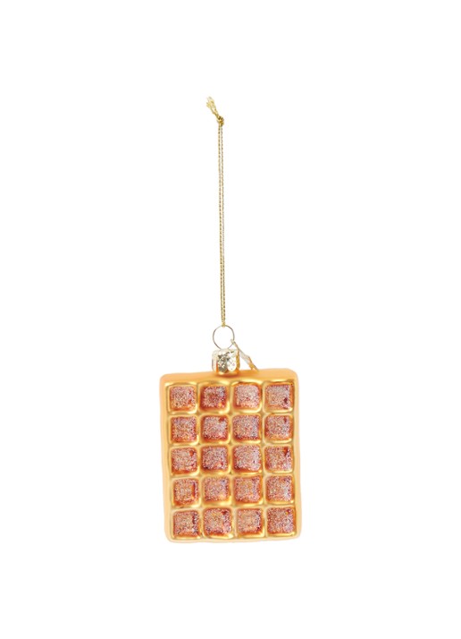 Vondels Belgium Waffle 7 cm - voorkant goud