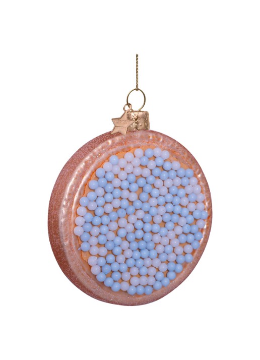 Vondels Beschuit met muisjes kersthanger 8.,5 cm