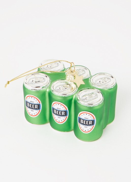 Vondels Bier 6-Pack kersthanger 6 cm - detail 3 groen