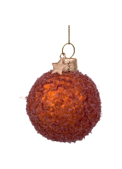 Vondels Bitterbal kersthanger 4 cm - voorkant 2 bruin