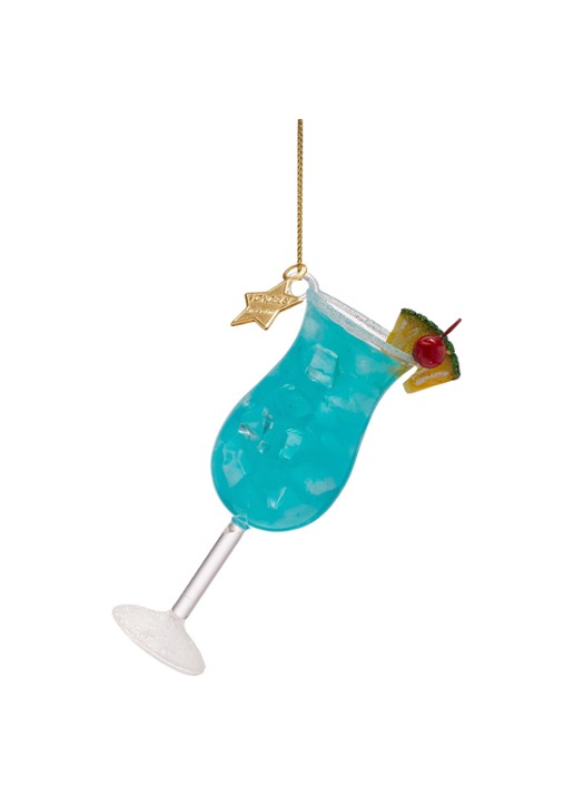 Vondels Blue Lagoon cocktail kersthanger 12,5 cm