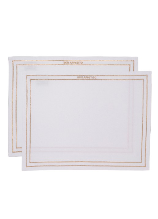 Vondels Bon Appetito placemat 42 x 32 cm set van 2