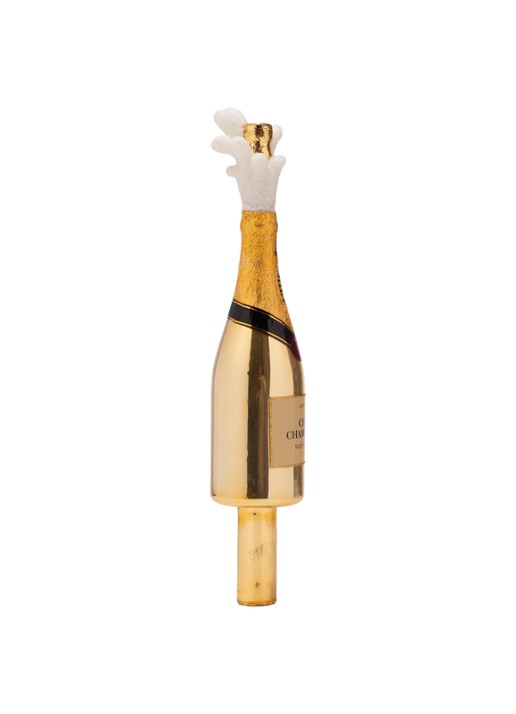 Vondels Champagne Popper Fles piek 15,5 cm - detail 2 goud