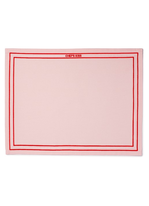 Vondels Chef's Kiss placemat 42 x 32 cm set van 2 - detail roze