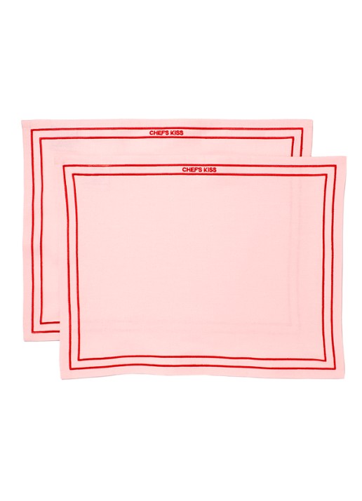 Vondels Chef's Kiss placemat 42 x 32 cm set van 2