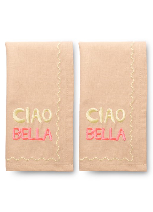 Vondels Ciao Bella servetten 45 x 45 cm set van 2