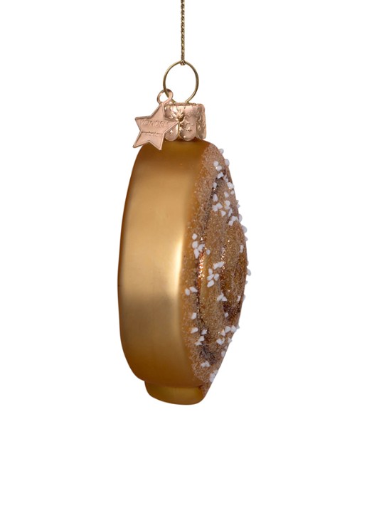 Vondels Cinnamonroll kersthanger 8 cm - detail 4 bruin