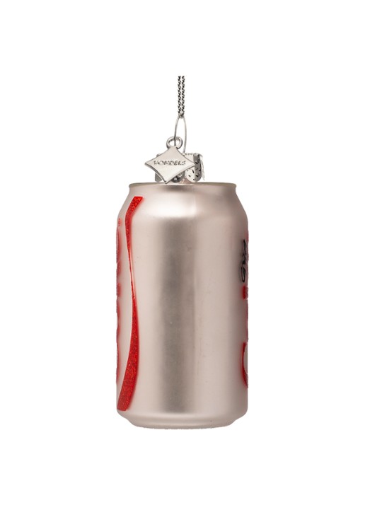 Vondels Coca Cola Diet Coke blik kersthanger 8 cm - detail zilver